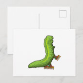 キャタピラーがインラインスケートを履いてインラインスケーターとして ポストカード (正面/裏面)