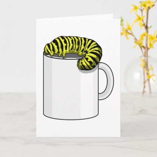 キャタピラーとマグ カード (黄色い花)