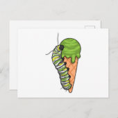 キャタピラーのアイスクリーム ポストカード (正面/裏面)