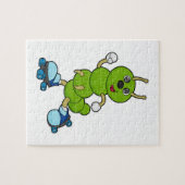 キャタピラーアットインラインスケートで滑るとローラスケート ジグソーパズル (横)