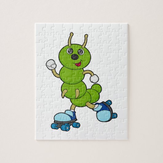 キャタピラーアットインラインスケートで滑るとローラスケート ジグソーパズル (縦)