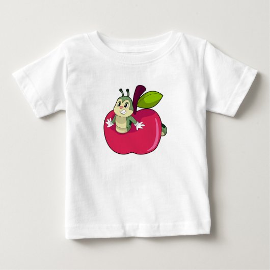 キャタピラーアップル ベビーTシャツ (正面)