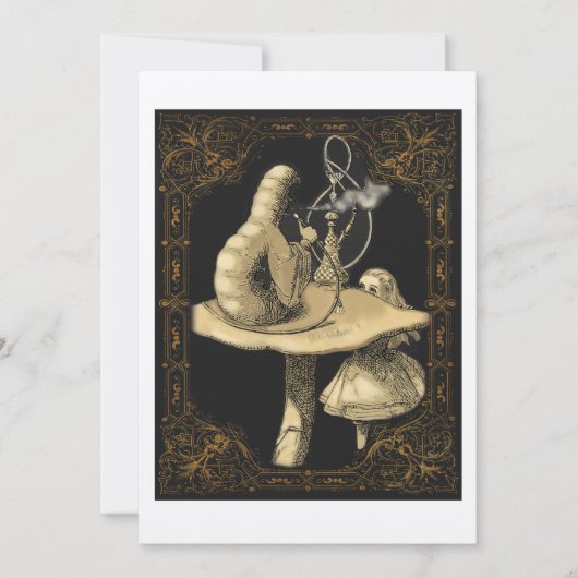 キャタピラーアリスinワンダーランド招待状カード 招待状 (正面)