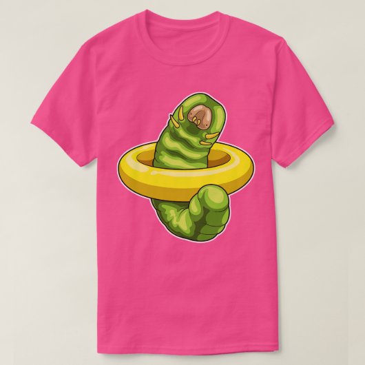 キャタピラースイミングライフブイ Tシャツ (デザイン正面)