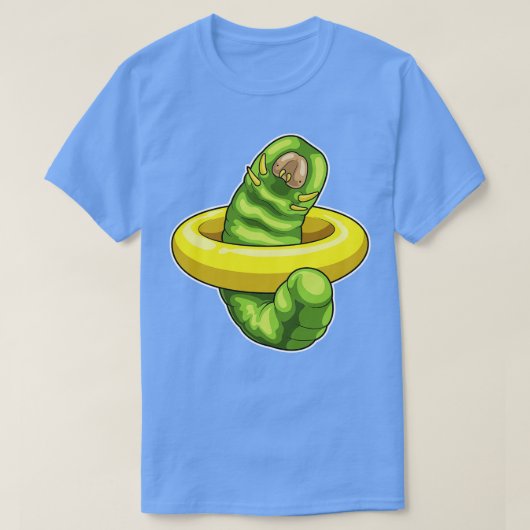 キャタピラースイミングライフブイ Tシャツ (デザイン正面)