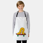 キャタピラースケータースケートボード エプロン (着用した状態)