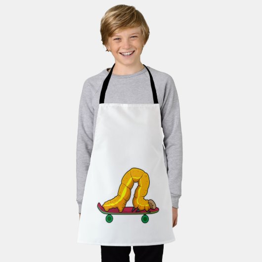 キャタピラースケータースケートボード エプロン (着用した状態)