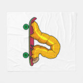 キャタピラースケータースケートボード フリースブランケット (正面(横))