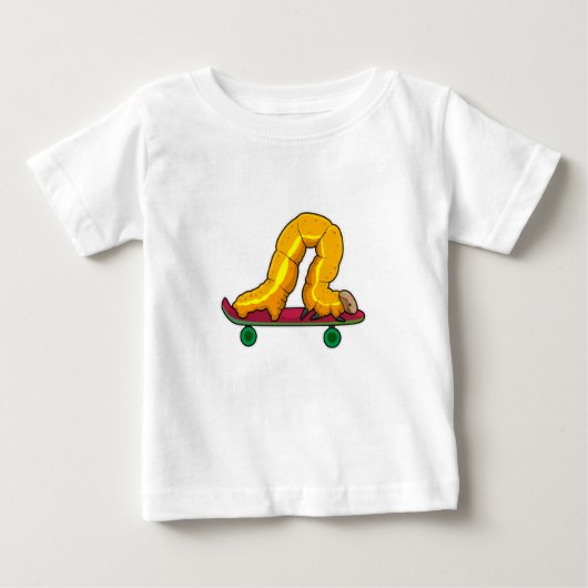 キャタピラースケータースケートボード ベビーTシャツ (正面)
