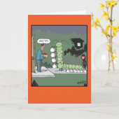 キャタピラートリックハロウィーン カード (黄色い花)