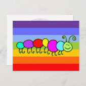 キャタピラーネット |チャクストライプレンの色 ポストカード (正面/裏面)