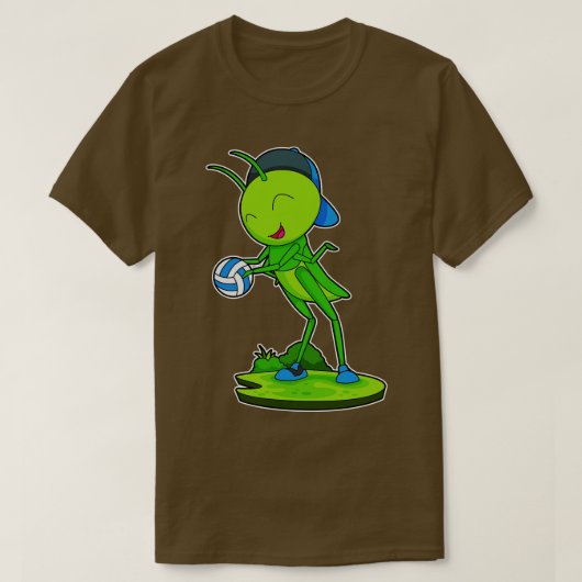 キャタピラーバレーボール選手バレーボール Tシャツ (デザイン正面)