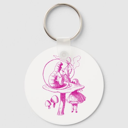 キャタピラーピンク キーホルダー (正面)