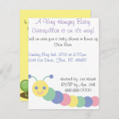 キャタピラーベビーシャワー招待状 招待状 (正面/裏面)