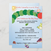 キャタピラーベビーシャワー招待状 招待状 (正面/裏面)