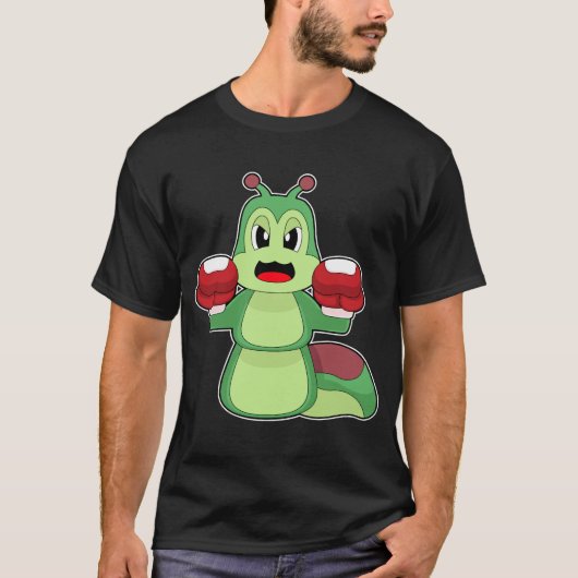 キャタピラーボクサーボクシング手袋ボクシング Tシャツ (正面)