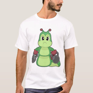 キャタピラーボディビルダーダンベルズボディビル Tシャツ