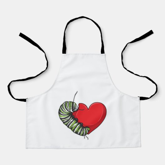 キャタピラーラブハート エプロン (正面)