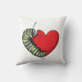 キャタピラーラブハート クッション (裏面)