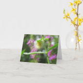 キャタピラー美しい空白の- Greeting Card カード (黄色い花)