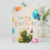 キャタピラー誕生日ジョイカード 招待状 (スタンド正面)