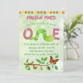 キャタピラー1st誕生日招待状 招待状 (スタンド正面)