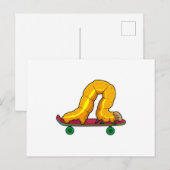 キャタピラー スケーター スケートボード ポストカード (正面/裏面)