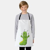 キャタピラー(スプーン&フォーク付) エプロン (着用した状態)