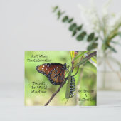 キャタピラー/バタフライ引用文葉書 ポストカード (スタンド正面)