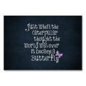 キャタピラ感動的バタフライ引用文 テーブルナンバー (正面)