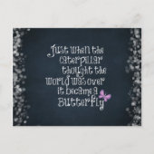 キャタピラ感動的バタフライ引用文 ポストカード (正面)