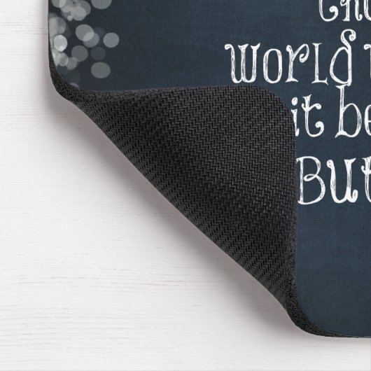 キャタピラ感動的バタフライ引用文 マウスパッド (コーナー)