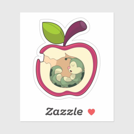 キャタピラ眠っているリンゴ シール (シート)