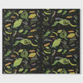 キャタピラ葉と、美しいガーデンアート ラッピングペーパー (フラット)