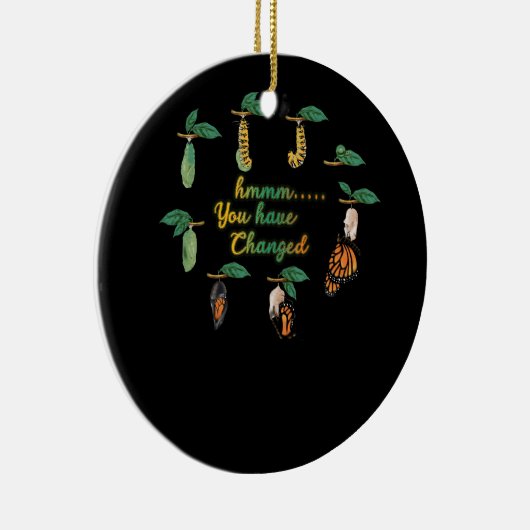 キャタピラ間抜け(昆虫)オオカバマダラ、モナークバタフライユーモア セラミックオーナメント (右)