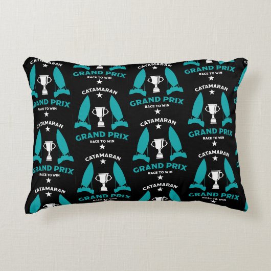 キャタマランハイドロフォイル帆船レース アクセントクッション (正面)