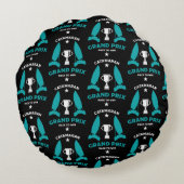 キャタマランハイドロフォイル帆船レース ラウンドクッション (裏面)