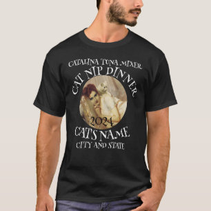 キャタリナ ツナ ミキサー 猫 ニップ ディナー パーティー Tシャツ