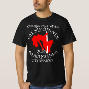 キャタリナ ツナ ミキサー 猫 ニップ ディナー パーティー Tシャツ