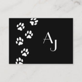 キャタリパーソナライズされたー用ブラックビジネスカード コーリングカード (裏面)