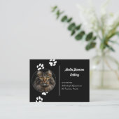 キャタリパーソナライズされたー用ブラックビジネスカード コーリングカード (スタンド正面)