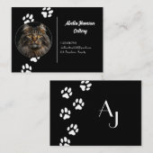 キャタリパーソナライズされたー用ブラックビジネスカード コーリングカード (正面/裏面)