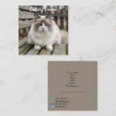 キャタリパーソナライズされたー用角型ビジネスカード スクエア名刺 (正面/裏面)