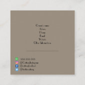 キャタリパーソナライズされたー用角型ビジネスカード スクエア名刺 (裏面)