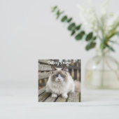 キャタリパーソナライズされたー用角型ビジネスカード スクエア名刺 (スタンド正面)