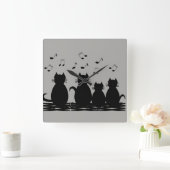 キャタワール スクエア壁時計 (ホーム)