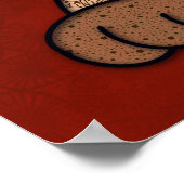 キャタ熱狂するウラ犬顔ハンドポスタ絵を描ー ポスター (角)