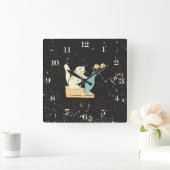 キャッいけなト角壁時計 スクエア壁時計 (ホーム)