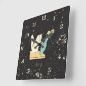 キャッいけなト角壁時計 スクエア壁時計 (傾斜)