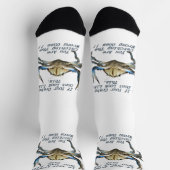 キャッおもしろいキングカニ、クルーソックス ソックス (上部)